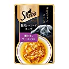 シーバ (Sheba) キャットフード アミューズ 贅沢シーフードスープ 蟹かま、サーモン添え 40g×96個 (ケース販売)