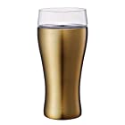 ドウシシャ ビールタンブラー ON℃ZONE (オンドゾーン) 飲みごこち 420ml ゴールド OZNB-420GD