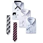 [ドレスコード101] ワイシャツ3枚とネクタイ2本セット シーンで選ぶ 5点セット Yシャツ 長袖 (形態安定) メンズ 綿混素材 SH3TIE3 知性派ビジネスマン 首回り45×裄丈88 (日本サイズ3L相当)