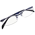 かっこいい 老眼鏡 シニアグラス リーディンググラス メンズ おしゃれ スタイリッシュ メタルツーポイント FLM002-2-3.0