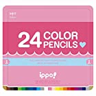 トンボ鉛筆 色鉛筆 ippo! スライド缶入 24色 プレーン Pink CL-RPW0424C