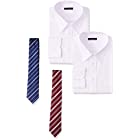 [アトリエサンロクゴ] ワイシャツ 白ワイシャツ 2枚,ネクタイ2枚セット ビジネス 就活 フレッシャーズ 形態安定 長袖Yシャツ/6041ne2set メンズ 6041ne2set ホワイト 日本 LL(44-82) (日本サイズXL相当)