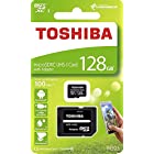 128GB microSDXCカード マイクロSD TOSHIBA 東芝 CLASS10 UHS-I R:100MB/s SDアダプター付 海外リテール THN-M203K1280
