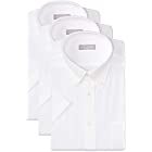 [ドレスコード101] 白 形態安定 半袖ワイシャツ セット ユニフォーム・制服にピッタリ 定番の白シャツ 面接・就活にも ボタンダウン SHIRT-YU001-SET メンズ 半袖ボタンダウン 3枚 首回り39cm