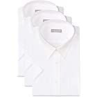 [ドレスコード101] 形態安定 ワイシャツ メンズ(白シャツ セット 3枚 5枚) イージーケア S M L LL 3L 大きいサイズ ユニフォーム 飲食 SHIRT-XS001 半袖 白シャツ レギュラー3枚 首回り41×裄丈84 (日本サイ
