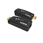 PORTTA HDMIエクステンダー HDMI延長器 フルHD 1080P/HDCP対応 50Mまで延長 CAT6 LANケーブルが必要電源 USB給電 HDMI送信機と受信機