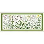 Joy Sunday クロスステッチキット 14CT スタンプ刺繍キット 正確なプリント刺繍 - 草原の上の花 85×36cm
