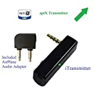 KOKKIA AirConnect_aptX : iAdapter Airplane in-flight Bluetooth Transmitter with aptX, lets you untether from seats,freely e