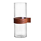 ガラス花瓶 ガラスフラワーベース 23CM 北欧風花瓶 Fukukaガラスボトル 水耕栽培 インテリア飾り 北欧雑貨 （ブラウン）