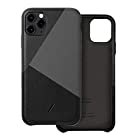 NATIVE UNION CLIC Marquetry Case スマホケース iPhone 11 Pro Max 対応 - イタリア ナッパレザー 本革 (ブラック)