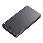 BUFFALO USB3.2Gen2 外付SSD 480GB 名刺サイズ 日本製 PS4(メーカー動作確認済) 耐衝撃・コネクター保護機構 ブラック SSD-PGM480U3-B/N