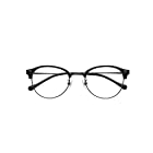 ピントグラス シニアグラス（老眼鏡1本で度数 +0.0D ～ +1.75Dの累進設計) クラシカルなラウンドブロータイプ マットブラック