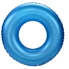 浮き輪 大人用シンプルなデザイン 直径85cm 可愛い浮輪リング型 ロープ付き夏休み 水遊び 海 ビーチ海水浴 プールアウトドア 海フロート (青い)