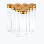 アルミカバー付き60 ml透明空ガラスボトル,中性ガラスバイアル,金の螺旋状のアルミ蓋-6个