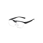 拡大鏡 めがね 1.6倍 跳ね上げ機能付き ルーペメガネ メガネの上からも掛けられる メガネ型拡大鏡 眼鏡ルーペ おしゃれ (黑)