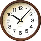 KATOMOKU Muku Clock 16 ウォールナット 電波時計 連続秒針 km-108WA φ220mm (電波時計)