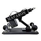 MAPARON 4点セット 電動ピストン機 電動マシーン 二つのアタッチメント付き 25cm延長棒 Gスポット刺激 アナル開発 角度とスピード調整可能 全自動 ブラック