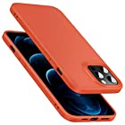 ESR iPhone 12 用 ケース iPhone 12 Pro 用 ケース 液体シリコンカバー ソフト 指紋防止 コーラルオレンジ