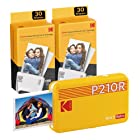コダック（Kodak）Mini 2レトロ スマホプリンター／インスタントプリンター／チェキプリンター［イエロー／写真 5.3ｘ8.6cm］ プリンター + 68シート入り【セット買い】
