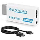 L'QECTED Wii To HDMI 変換アダプタ(1.5M HDMI接続ケーブルが付属します ) Wii専用HDMI コンバーター480p/720p/1080pに変換 3.5mmオーディオ-HDMI接続でWiiを1080pに変換出力-wii