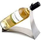 Anberotta ステンレス製 ワインホルダー ワインラック シャンパン ボトル スタンド インテリア ディスプレイ W76 (L型)