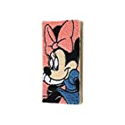 iPhone 12 mini 『ディズニーキャラクター』/手帳型 FLEX CASE サガラ刺繍 [ タオル生地＋刺繍 帆布 ふわふわ ] ミラー付き ICカード収納 Dリング付き /『ミニーマウス』