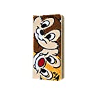 iPhone 12 mini 『ディズニーキャラクター』/手帳型 FLEX CASE サガラ刺繍 [ タオル生地＋刺繍 帆布 ふわふわ ] ミラー付き ICカード収納 Dリング付き /『チップ&デール』