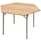 KingCamp キャンプ テーブル 折りたたみ アウトドア用テーブル 竹製 六角テーブル 幅100cm 4～6人用