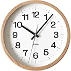 KATOMOKU muku clock 16 オーク 連続秒針 km-113OA φ306mm (電波時計)