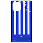 グルマンディーズ ディズニーキャラクター、ピクサーキャラクター/iPhone12/12 Pro(6.1インチ)対応スクエアガラスケース ドナルドダック DN-787C ブルー