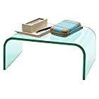 クーアイ(Kuai) アクリルテーブル ローテーブル コーヒーテーブル 透明 Mサイズ 幅45cm (クリアグリーン)