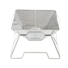 OUTDOOR MAN(アウトドアマン) QUICK BBQ STAND KOBG-004V | BBQ アウトドア グランピング バーベキュー コンパクト 焚き火台　持ち運び楽々 お手入れ楽々 組み立て簡単 | 折りたたみ収納式