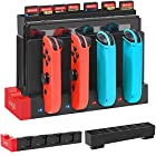 Switch充電スタンド ジョイコン充電器 joy-con充電スタンド充電ドックスイッチ本体カードゲーム収納 Joy-Con L/Rハンドル4台同時充電 ニンテンドSwitchプロコン収納 充電ホルダー