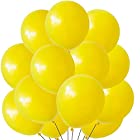 COMFORTIS 風船 バルーン 90個 ゴム風船 ラテックス 飾り付け 黄色 25cm 10インチ 誕生日 結婚式 ノベルティ (イエロー)