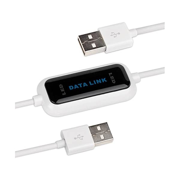 Salcar 高速 USB2.0 リンクケーブル win10対応改善 ホワイト PCデータ 