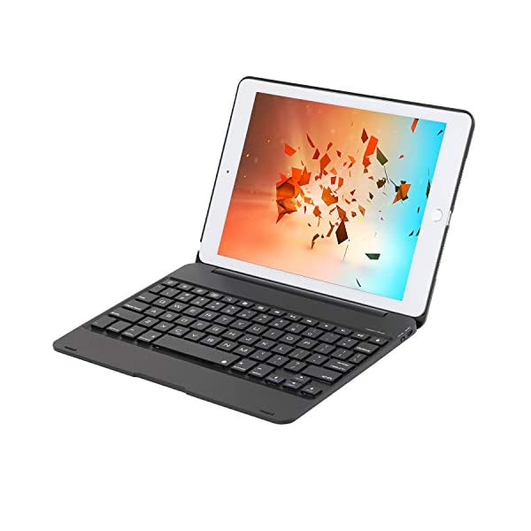 17 Ipad 9 7 18 Air Air2 Pro9 7 兼用 Bluetoothキーボードケース一体型 スタンドタイプ 軽量 黒色