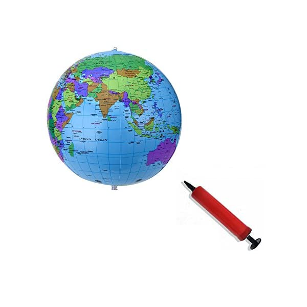 地球儀ボールボ グランドセール インフレータブル グローブ ビーチボール 子供 おもちゃ ポンプ付き 社会教材 地理 知育玩具 35％OFF 膨らませる地球儀