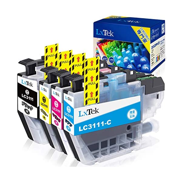 Lxtek Brother用 ブラザー Lc3111 インクカートリッジ 4色セット Lc3111 4pk 互換インク 2年保証 大容量 残量表示 個包装