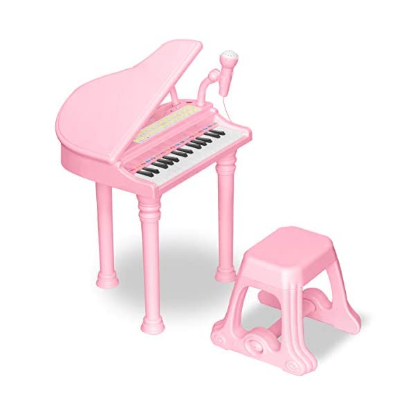 Rizkiz グランドピアノ 知育玩具 3歳 キッズ用ピアノ 子供用 楽器 おもちゃ 子供用