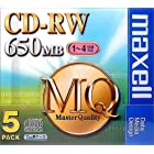 maxell CDRW MQシリーズ CDRW74MQ1P5S CD-RWディスク(650MB/ 5枚)