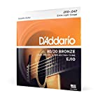 D'Addario ダダリオ アコースティックギター弦 80/20ブロンズ Extra Light .010-.047 EJ10 【国内正規品】