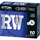 TDK CD-RWデータ用700MB 4倍速5mm厚ケース入り10枚パック [CD-RW80X10S]