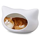 【OFT】 ねころん しろ 猫顔モチーフ ドーム型ベッド ファーマット付き ホワイト 猫