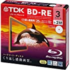 TDK 録画用 BD-RE 25GB 1-2倍速 ホワイトワイドプリンタブル 3枚 BEV25PWA3A