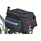 Bushwhackerﾃつｮ Mesa Trunk Bag Black - w/ Rear Light Clip Attachment & Reflective Trim - Bicycle Trunk Bag Cycling Rack Pack