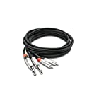 Hosa HPR-010X2 3m モノラルフォンプラグ×2-RCA×2 オーディオケーブル