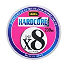 DUEL(デュエル) HARDCORE(ハードコア) PEライン 1号 HARDCORE X8 200m マーキングシステム/10m×5色 H3262