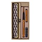 あかしや 筆ペン 天然竹筆ペン 京帯地ペンケースセット 猫 AK5000MS-NE