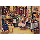 Peter in Kitchen counted cross stitch kits 14 ct,キッチンのピーターラビット 65x49cm 300x211クロスステッチ