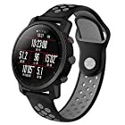 huami Amazfit Stratos 2 交換ベルト/バンド Comtax 22mm高級シリコン スマートウォッチ交換ベルト for huami Amazfit Stratos 2 (ブラック+グレー)